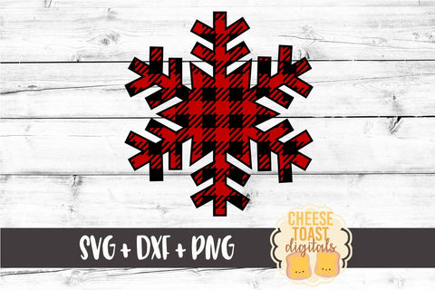 Buffalo Plaid Snowflake - Christmas SVG Files SVG Cheese Toast Digitals 
