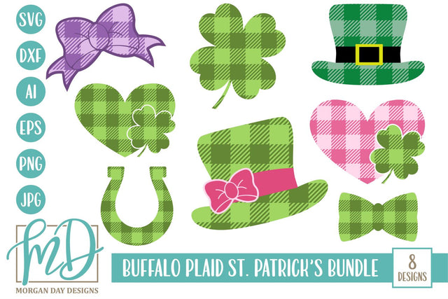 Buffalo Plaid St Patricks Bundle SVG Morgan Day Designs 