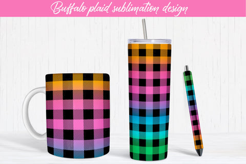 Buffalo plaid sublimation design tumbler, mug, epoxy pen Sublimation Svetana Studio 