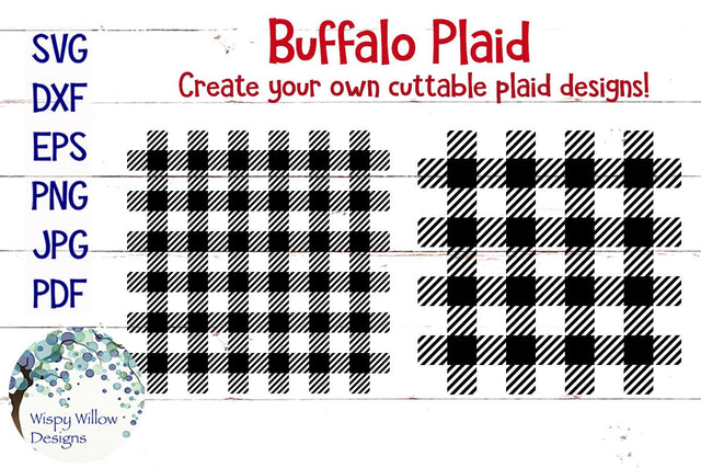 Buffalo Plaid SVG Bundle SVG Wispy Willow Designs 