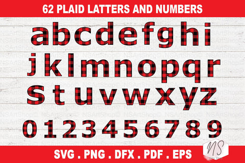 Buffalo Plaid SVG letters, Plaid Alphabet, Alphabet Clipart, Buffalo Plaid png, Plaid Monogram SVG Monogram letters and numbers, Chevron Pattern svg SVG NS Arts Shop 