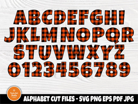 Buffalo Plaid SVG, Plaid Alphabet, Plaid Font Svg SVG TonisArtStudio 