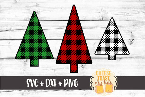 Buffalo Plaid Tree Set - Christmas SVG Files SVG Cheese Toast Digitals 