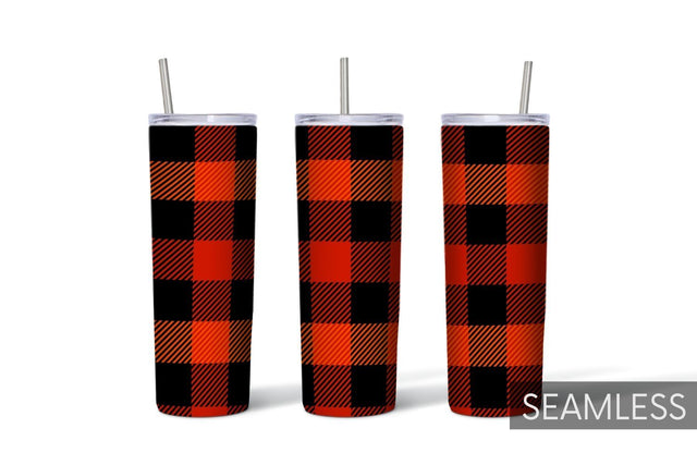 Buffalo Plaid Tumbler Sublimation Sublimation SvgOcean 