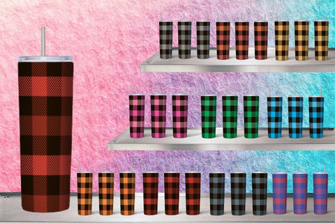 Buffalo Plaid Tumbler Sublimation Sublimation SvgOcean 