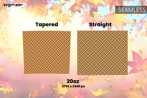 Buffalo Plaid Tumbler Tapered | PNG Bundle | Tumbler 20oz Sublimation SvgOcean 