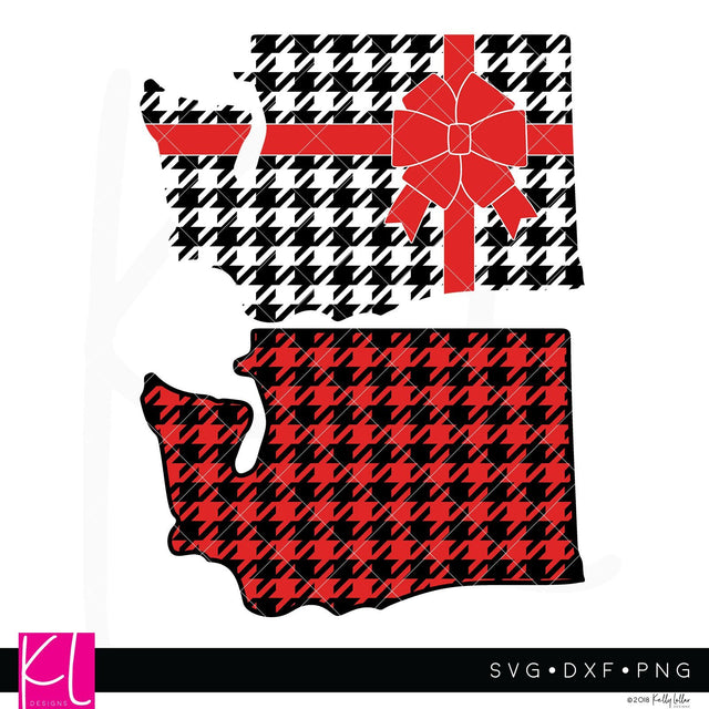 Buffalo Plaid Washington SVG Kelly Lollar Designs 