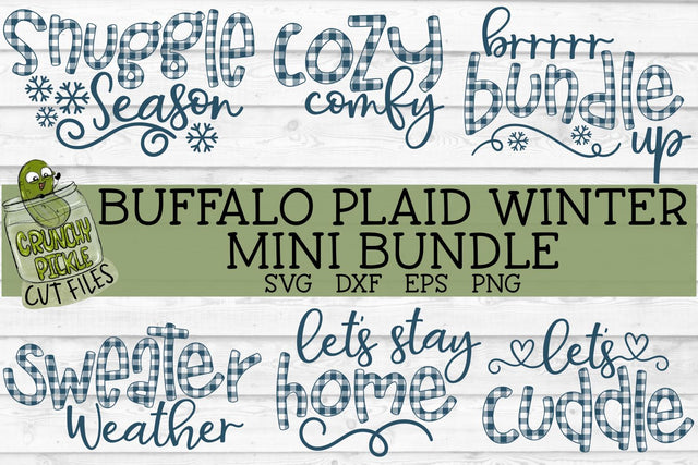 Buffalo Plaid Winter SVG Mini Bundle SVG Crunchy Pickle