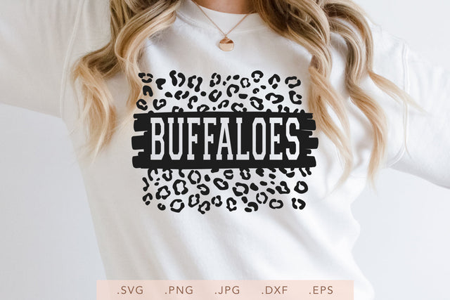 Buffaloes Leopard Design SVG DXF JPG PNG EPS | School Team Spirit | Team Shirt Sublimation SVG Nanda Bayu 