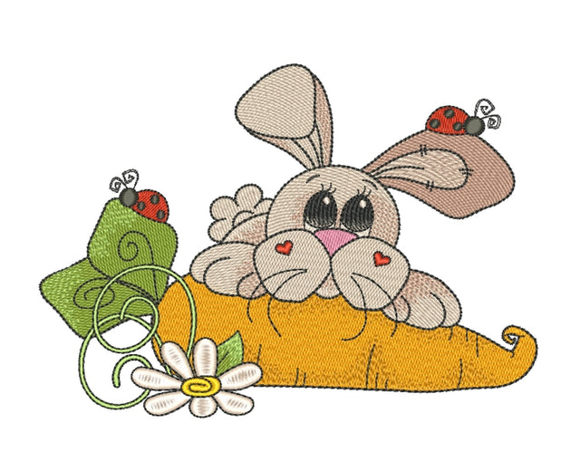 Bugs and Bunny Embroidery Design, 5 sizes Embroidery/Applique DESIGNS Nino Nadaraia 