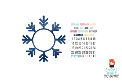 Build A Snowflake Calendar SVG Sarah Hurley 