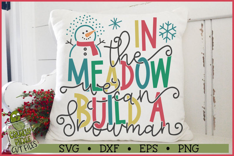 Build a Snowman Christmas SVG File SVG Crunchy Pickle 