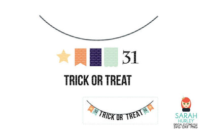 Build A Trick Or Treat Banner SVG Sarah Hurley 