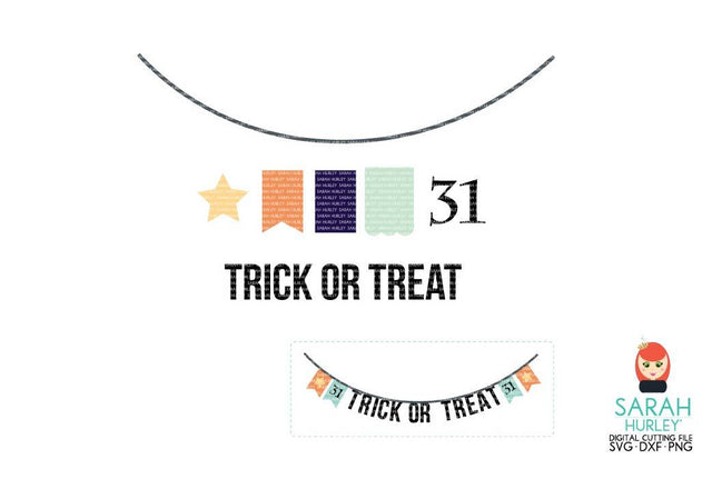 Build A Trick Or Treat Banner SVG Sarah Hurley 
