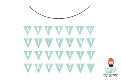 Build A Word Bunting Solid SVG Sarah Hurley 
