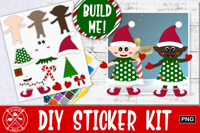 Build an Elf Kit/Sticker Kit Sublimation Last Frontier Design Co. 