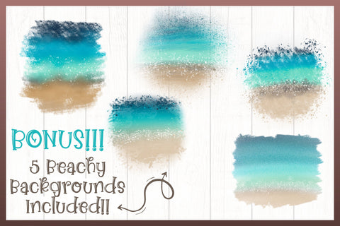 Build Your Own Summer Gnome Set - Sublimation Bundle - 300 dpi PNG - Over 60 Gnome Elements and 5 Beach Backgrounds Included Sublimation Harbor Grace Designs 