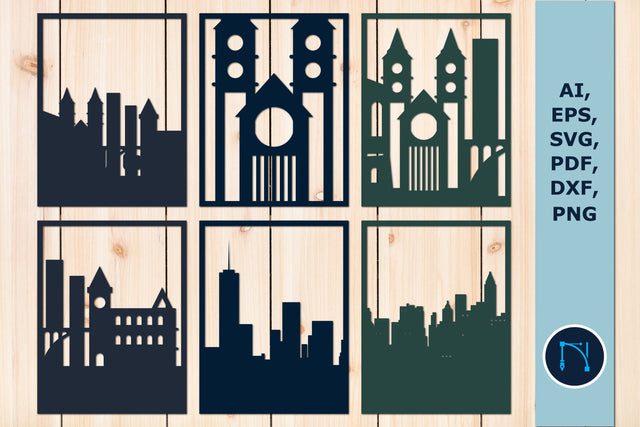 Building cityscape wall decor SVG Bundle SVG MD JOYNAL ABDIN 