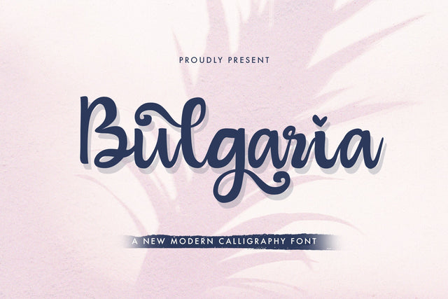Bulgaria - Modern Calligraphy Font Font StringLabs 