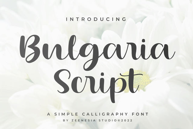 Bulgaria Script Font Zeenesia Std 
