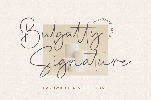Bulgatty Signature Script Font Balevgraph Studio 