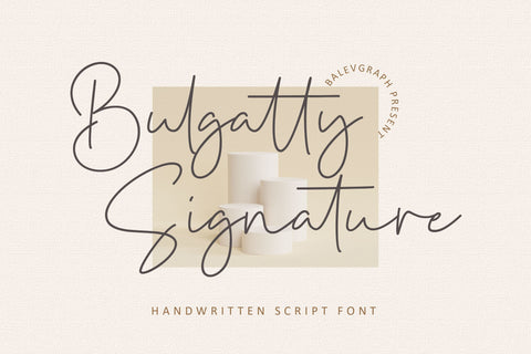 Bulgatty Signature Script Font Balevgraph Studio 