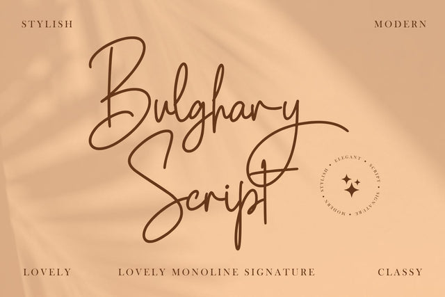 Bulghary Script Font Mozarella 