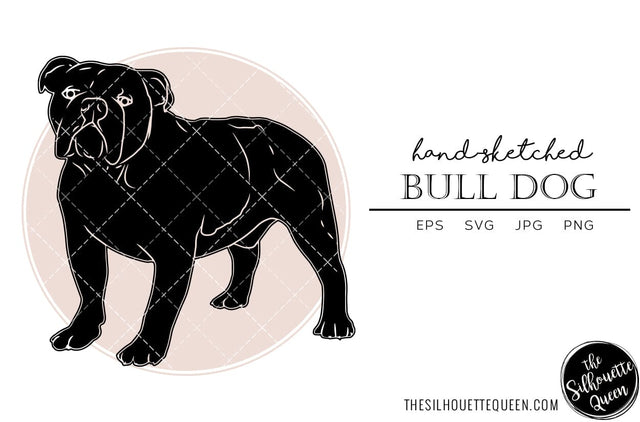 Bull Dog Sketch SVG Loveleen Kaur 