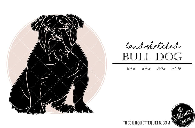 Bull Dog Sketch SVG Loveleen Kaur 