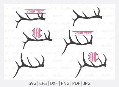 Bull Elk Antlers svg, Antlers svg, Elk Antlers Monogram svg, Elk Antlers clipart, cut file for silhouette SVG Dinvect 