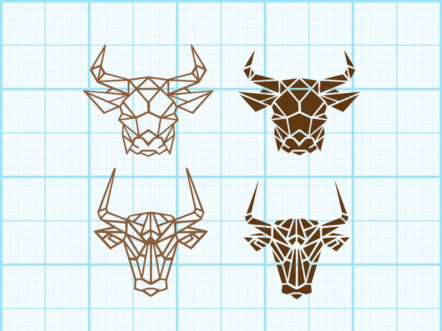 Bull head geomatical Sublimation Sublimation Johan Ru designs 