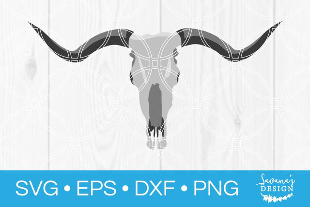 Bull Head Skull SVG SavanasDesign 