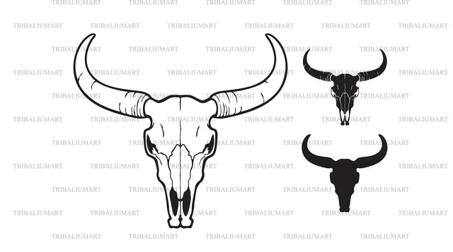 Bull or cow skull SVG TribaliumArtSF 