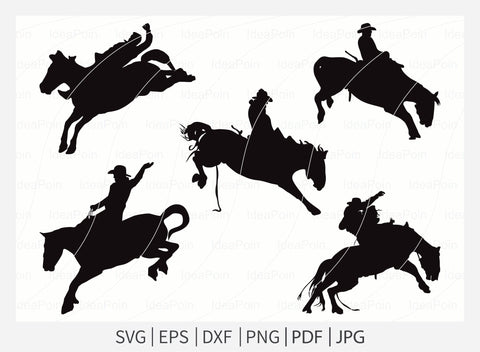Bull riding SVG, rodeo svg, Rodeo Cowboy SVG, Western Rodeo Cowboy Horse, Rodeo Bundle, barrel racing SVG SVG Dinvect 