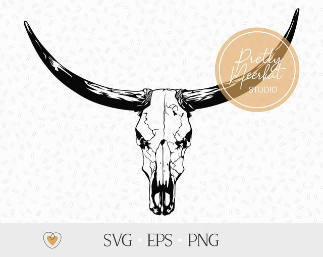 Bull skull #4 svg, Cow skull svg, png SVG Pretty Meerkat 