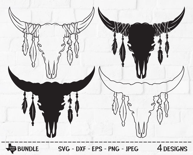 Bull Skull Bundle | Country SVG SVG Texas Southern Cuts 