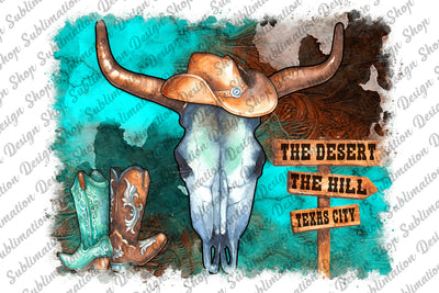 Bull Skull Png, Western Png, Boho Bull Skull Png, Cowhide Png, Tooled Leather Png, Cowboy Boots Png, Sublimation Design, Digital Download Sublimation SublimationDesignShop 