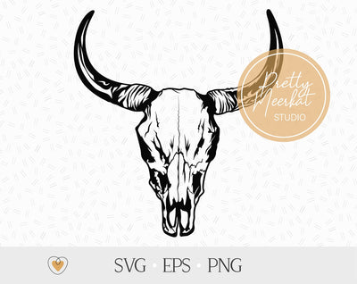 Bull skull svg, Cow skull svg, png SVG Pretty Meerkat 
