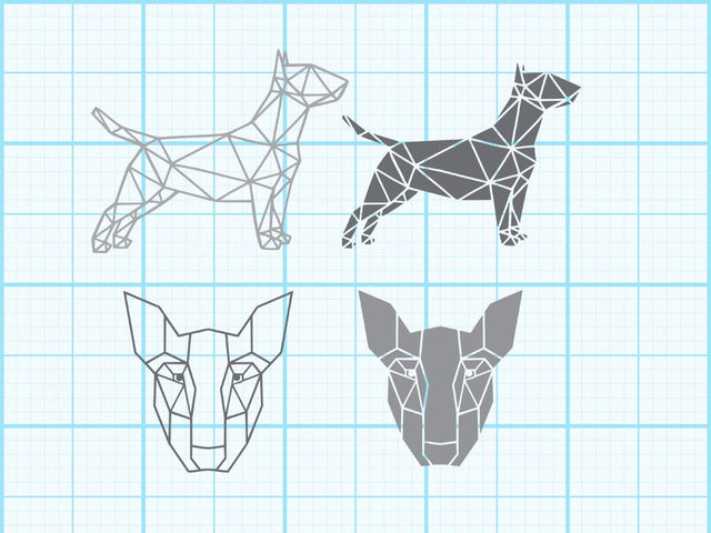 Bull Terrier Geomatical Print SVG Johan Ru designs 