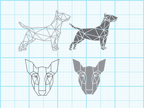 Bull Terrier Geomatical Print SVG Johan Ru designs 