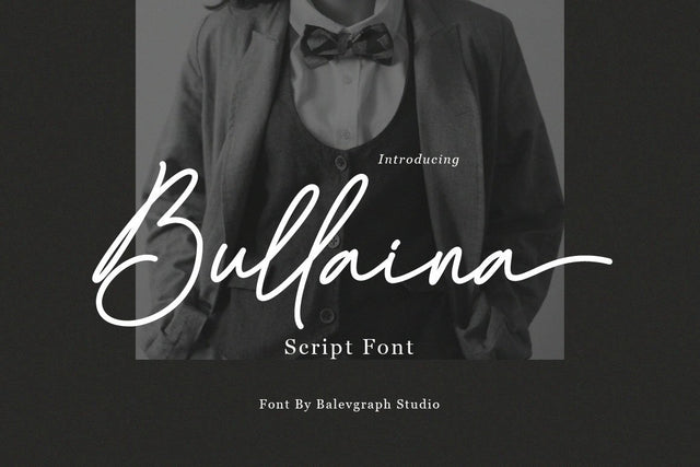 Bullaina Script Font Font Balevgraph Studio 