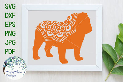 Bulldog | Dog Mandala SVG Wispy Willow Designs 