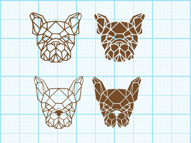 Bulldog Geomatical Print SVG Johan Ru designs 