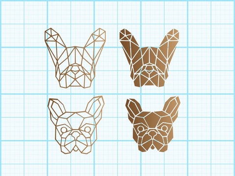 Bulldog Head Geomatical Print SVG Johan Ru designs 