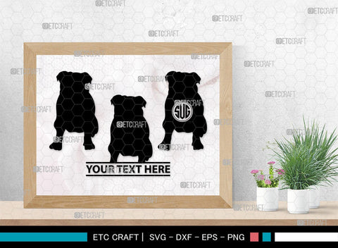 Bulldog Monogram, Bulldog Silhouette, Bulldog SVG, Dog Svg, Pit Bull Svg, Chihuahua Svg, SB00232 SVG ETC Craft 