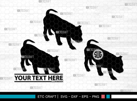 Bulldog Monogram, Bulldog Silhouette, Bulldog SVG, Dog Svg, Pit Bull Svg, Chihuahua Svg, SB00232 SVG ETC Craft 