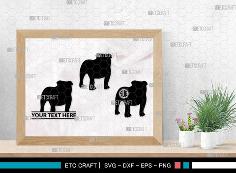 Bulldog Monogram, Bulldog Silhouette, Bulldog SVG, Dog Svg, Pit Bull Svg, Chihuahua Svg, SB00232 SVG ETC Craft 