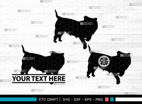 Bulldog Monogram, Bulldog Silhouette, Bulldog SVG, Dog Svg, Pit Bull Svg, Chihuahua Svg, SB00232 SVG ETC Craft 