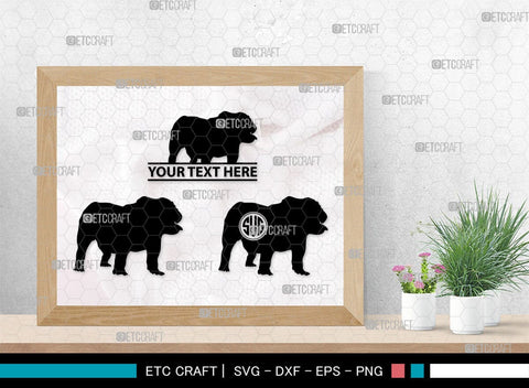 Bulldog Monogram, Bulldog Silhouette, Bulldog SVG, Dog Svg, Pit Bull Svg, Chihuahua Svg, SB00232 SVG ETC Craft 
