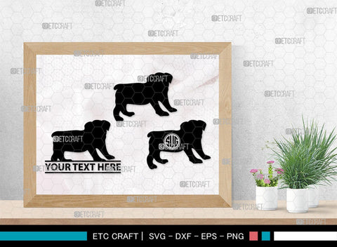 Bulldog Monogram, Bulldog Silhouette, Bulldog SVG, Dog Svg, Pit Bull Svg, Chihuahua Svg, SB00232 SVG ETC Craft 